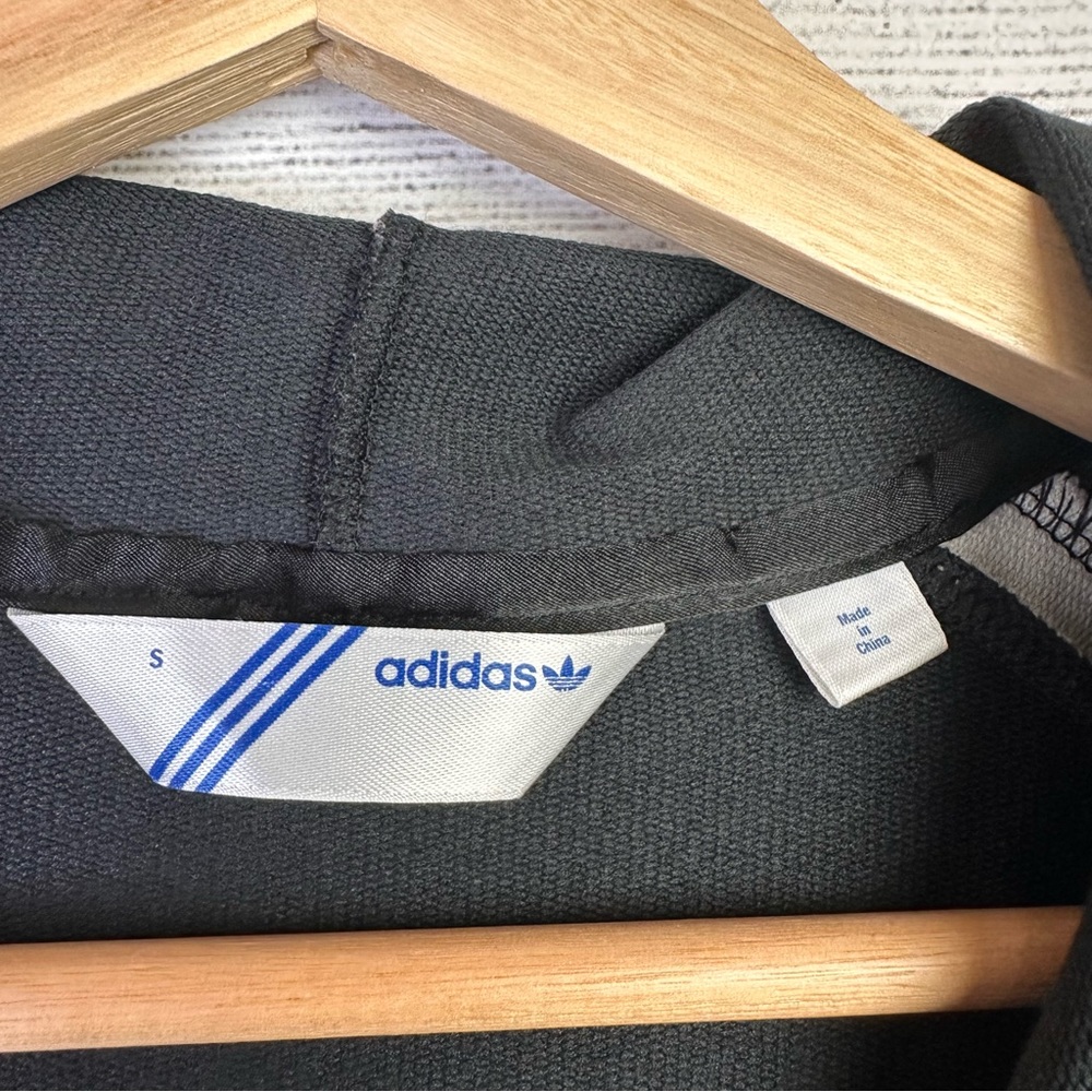 ADIDAS Full Zip Jacket Embroidered Hoodie Sweatshirt Y2K 2009 Vintage Size Small - Picture 10 of 12